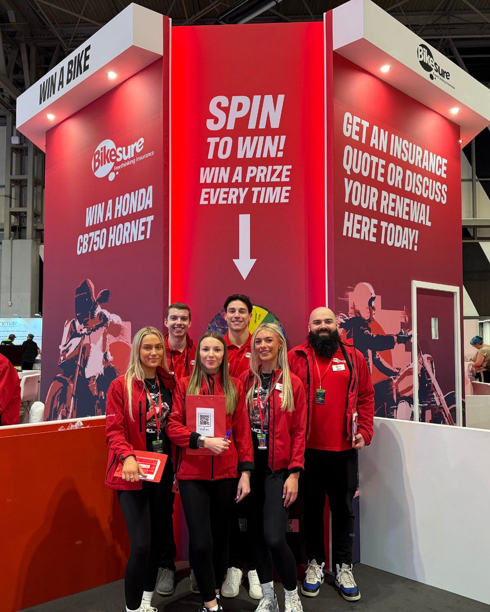 bikesure's tweet image. If you're at #motorcyclelive this year, don't forget to come and say hello to our team at the Bikesure stand 👋

You can see the 2003 Triumph ValMoto and a 1903 Norton, and enter our comp to win a Honda CB750 Hornet with a years free insurance!

#mcl