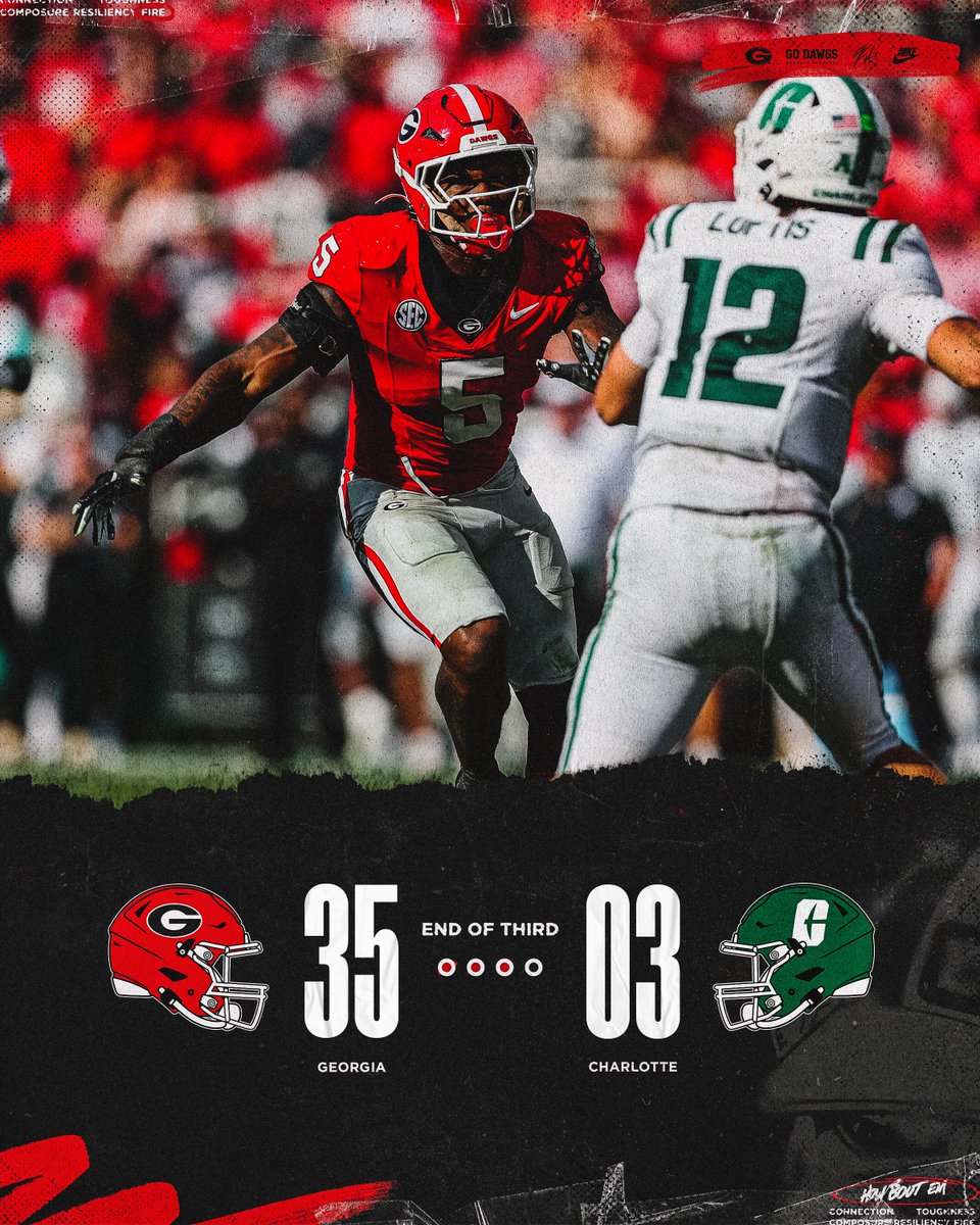 Three-quarters down in Athens. 

#GoDawgs