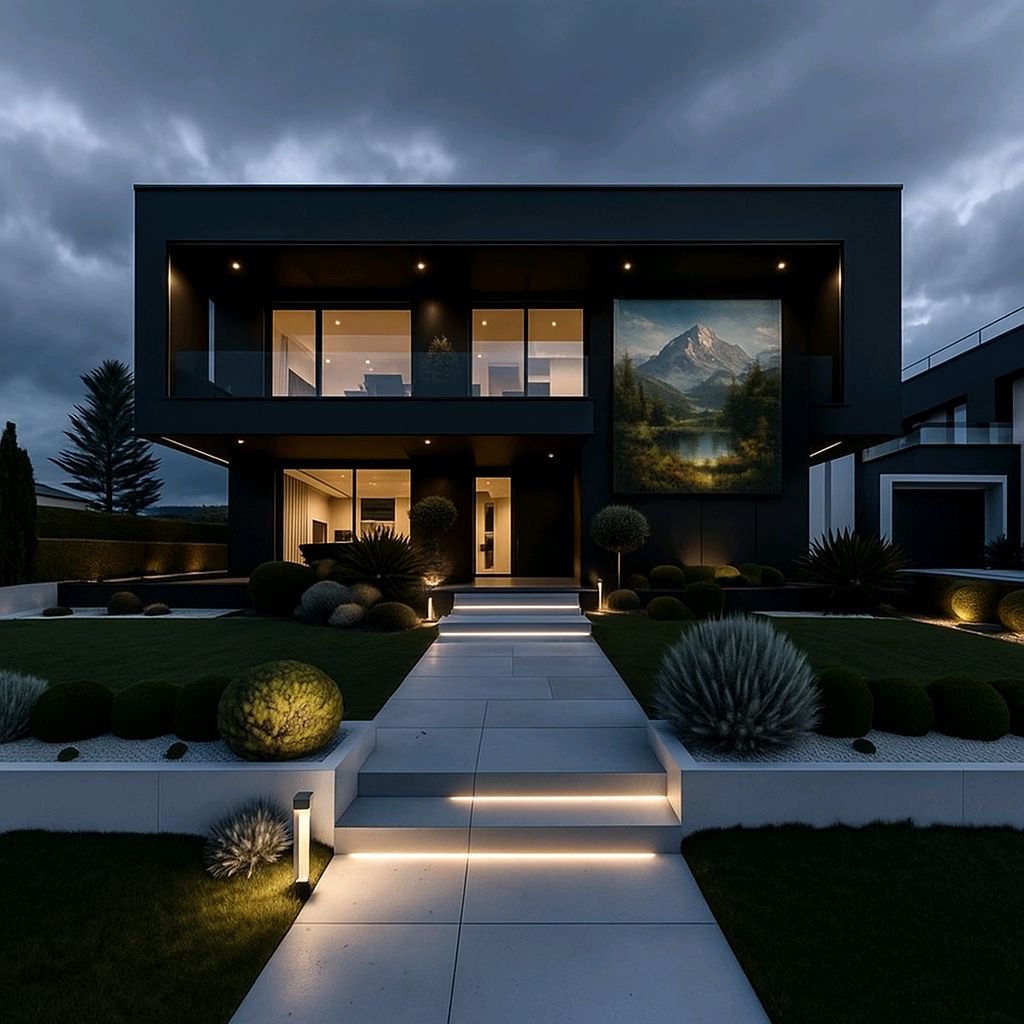 dociagreenx's tweet image. Home sweet stunning home! When modern meets serene at twilight, you get this dream paradise. What&apos;s your favorite detail? ✨🏡 #DreamHouse #ModernDesign #ArchitectureLovers #TwilightGlow