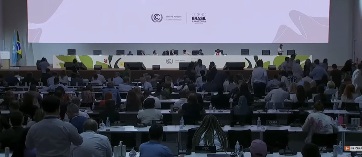 ciel_tweets's tweet image. 🚨 At #COP30’s closing plenary, Colombia refused to approve the decision on the mitigation work programme unless fossil fuel language was included.

Several climate-vulnerable states demanded more ambition &amp;amp; public finance for climate adaptation.
 
🔔This is a wake-up call🔔

A🧵