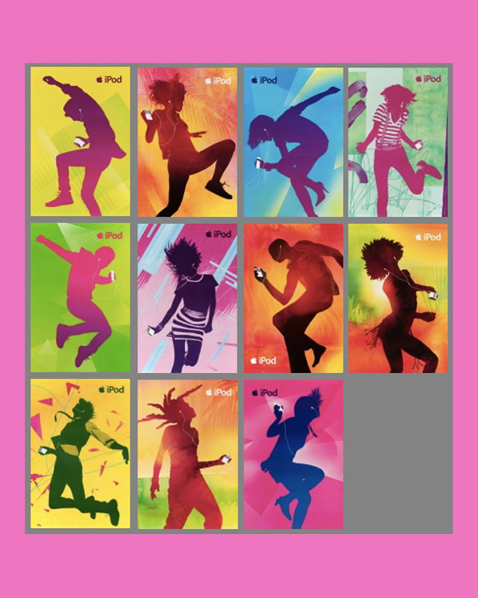 PeoplesGDArc's tweet image. iPod Silhouettes Ads by TBWA/Chiat/Day, 2003
Archived by Juan Figueroa-Badel

Visually striking and placed all over cities, these simple but intense designs are a staple of advertising from early 2000s

#peoplesGDArchive
#GDArchive
#appledesign

Social Media Post by @eve.sage.art
