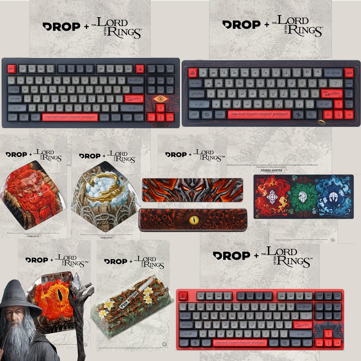 pop_holmes's tweet image. DROP has LOTR stuff on sale- including keycaps, keyboards, deskmats and wrist rests. Pretty cool for Lord of the Rings and PC geeks
popholmes.tech/l/droplotr

#lordoftherings #drop @drop #keycaps #pcsetup #gamingsetups #artisankeycaps