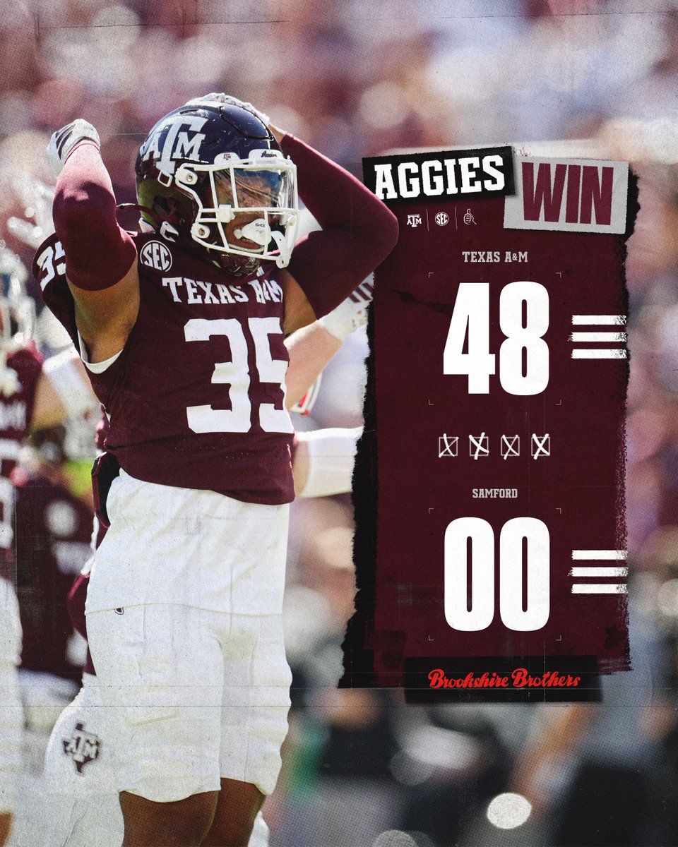 AggieFootball's tweet photo. Another week, another win https://t.co/hfJSF1wz77