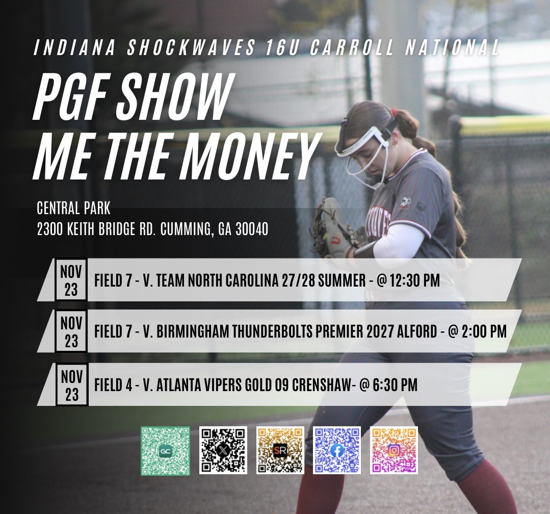 Updated schedule for tomorrow’s games!!