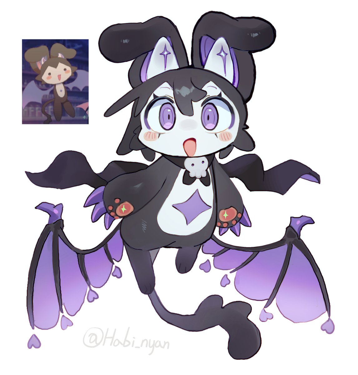 Habi_nyan's tweet image. でびるんサイズのザコウモリ達
#でびコネ