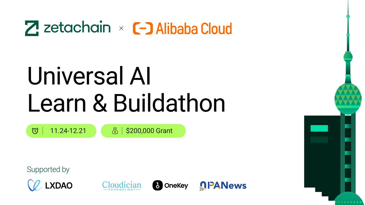 KinMansa's tweet image. .@Zetachain and @alibaba_cloud are backing builders with two hundred thousand dollars in grants for APAC teams creating Universal Apps powered by AI. Final reminder: the Universal AI Hackathon wraps uptomorrow Nov twenty three.
Apply here
intensivecolearn.ing/programs/Unive…