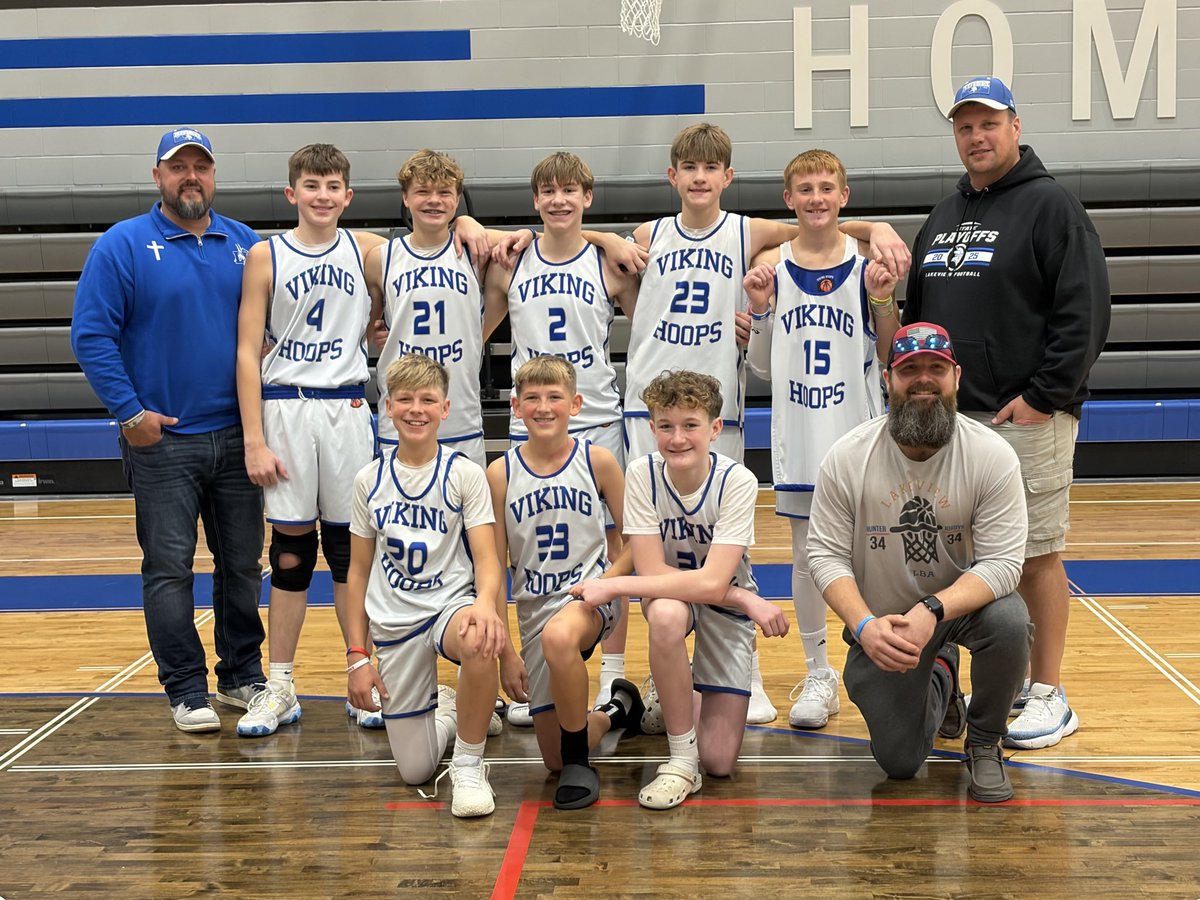 lbavikinghoops's tweet photo. 8th grade boys Viking Hoops runner up in Lindsay to day! #vikinghoops https://t.co/X5Z0Hus2uf