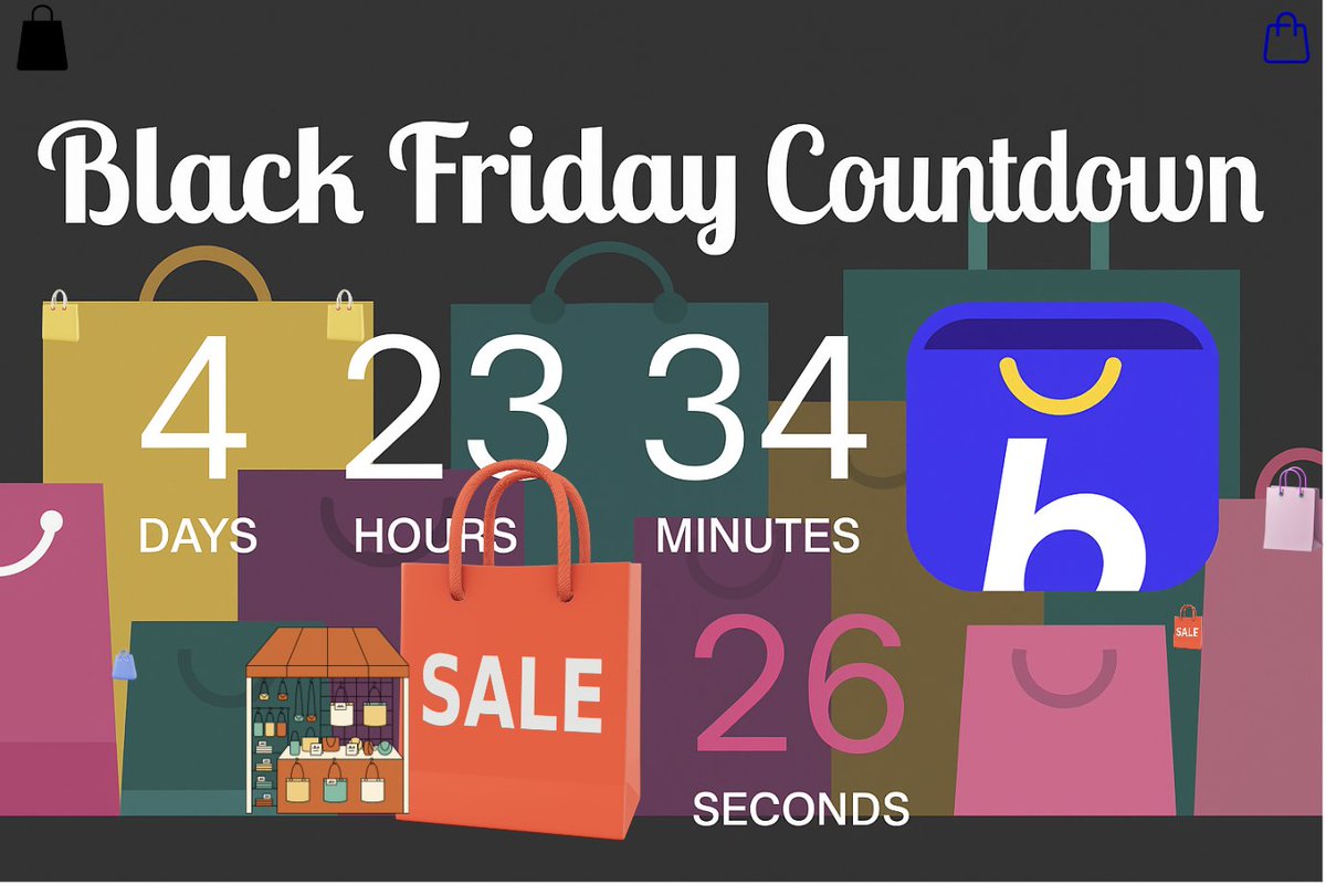 Black Friday is almost here! 🎉
Spot the number of shopping bags and win a surprise gift! 🛍️🔥