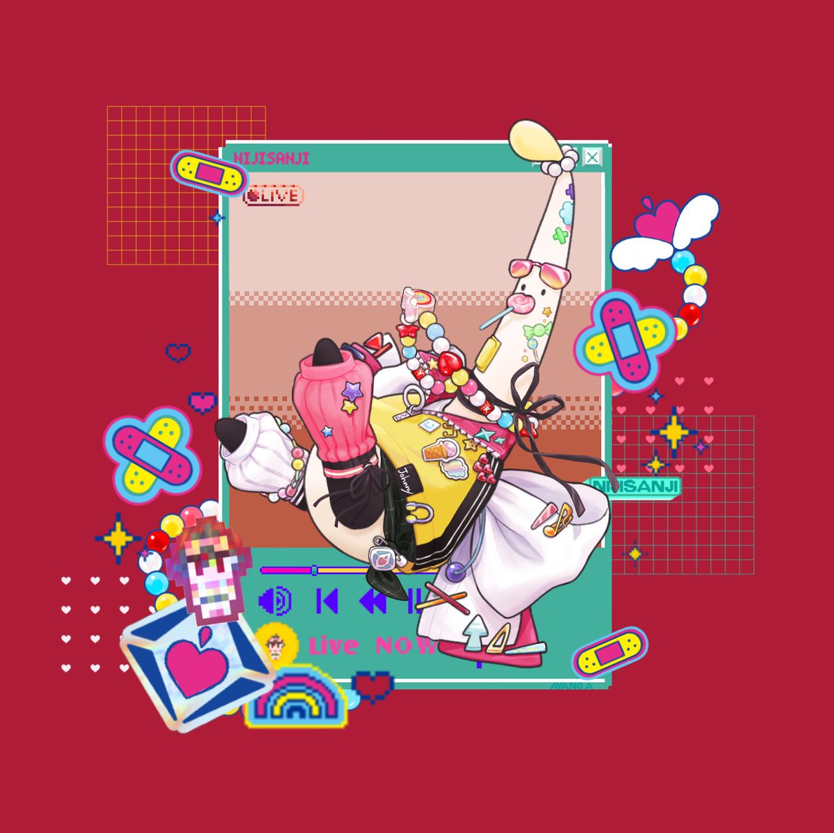 aya_no_00001's tweet image. おめかしジョニー🍬🍭