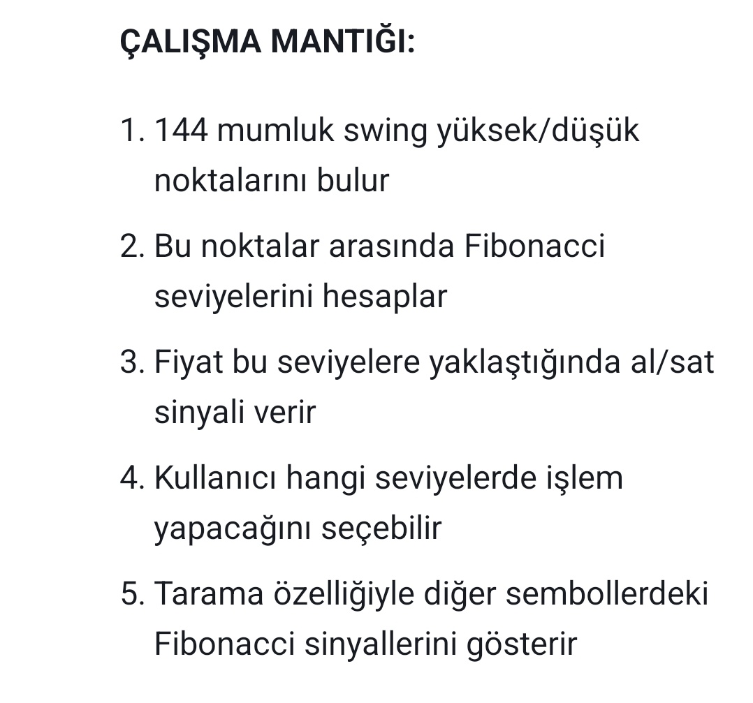 kmlbysl12's tweet image. tr.tradingview.com/script/f8Ny8Ll…
Dinamik #Fibo #Bot 
▶️ 144 günlük periyot, Periyot kullanıcı tarafından değiştirilebilir.
▶️ Gömülü 15 grupta kripto tarama
▶️ Ayrıca Özel 3 grupta kullanıcı girişli varlıklar listesi
▶️ İstenilen #fibo seviyesinde girişler ve istenilen seviyelerden çıkış