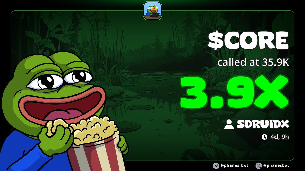 SDruidX's tweet image. 3.9x up from my call $CORE
Patience pays the best dividends ⏳
Ca;

8AYVEkGPYX1Nq4Szxw3W6WYuHDYZ81BCB7fBPKNTpump