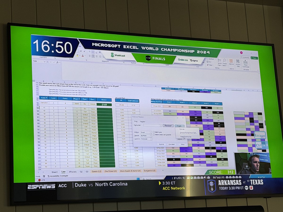 Is this really a thing 🤯???
Microsoft excel world championship on ESPN??? https://t.co/0YOvvLb6Ka