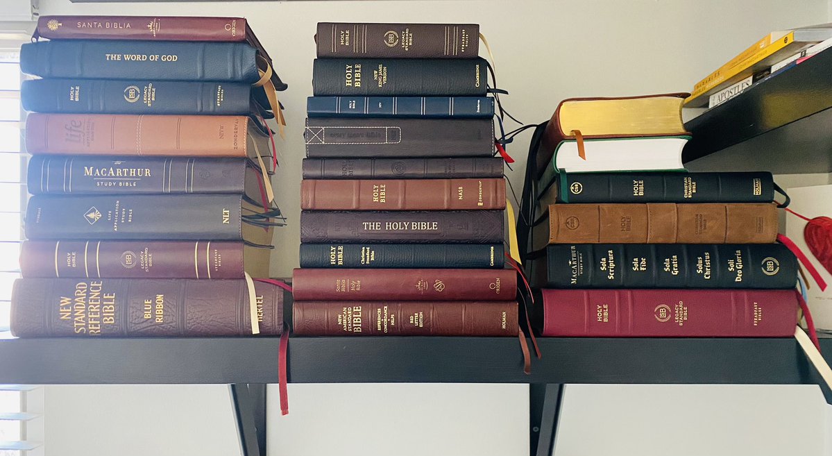 3 years ago I didn’t own one Bible. Now I have more than I need. - I absolutely Love Gods Word.