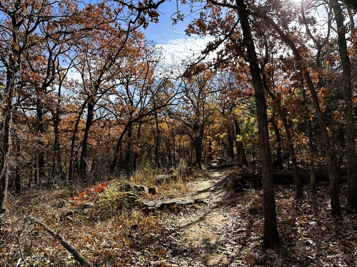 Hiking in Oklahoma is the fall is just 😍🍁🍂🥾