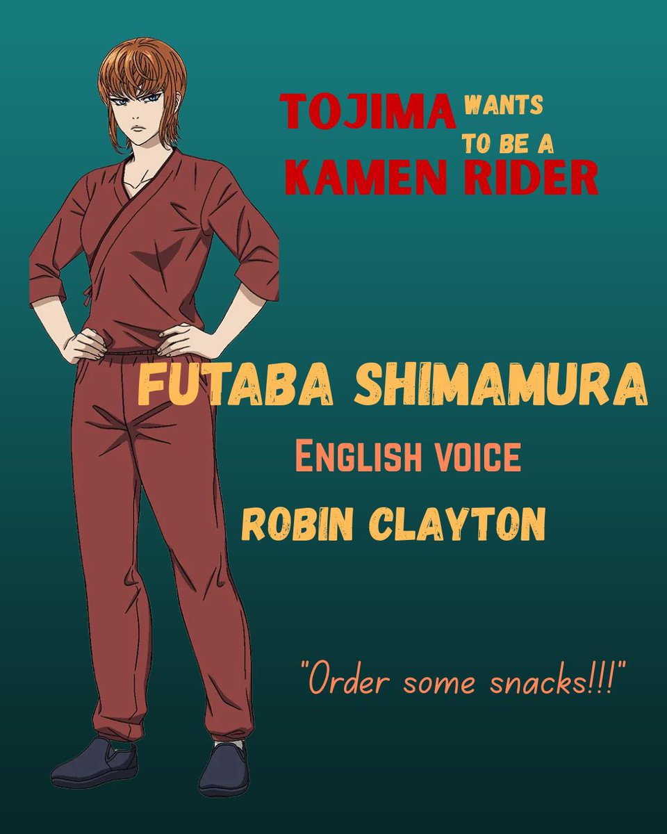 *ROLE ANNOUNCEMENT*

I’m so excited to join the cast of Tojima Wants to be a Kamen Rider as middle sis Futaba Shimamura! Thank you so much to <a href="/_JasonLord_/">Jason Lord</a> for this opportunity and an awesome session, I had such a blast and can’t wait for her to come back and yell some more