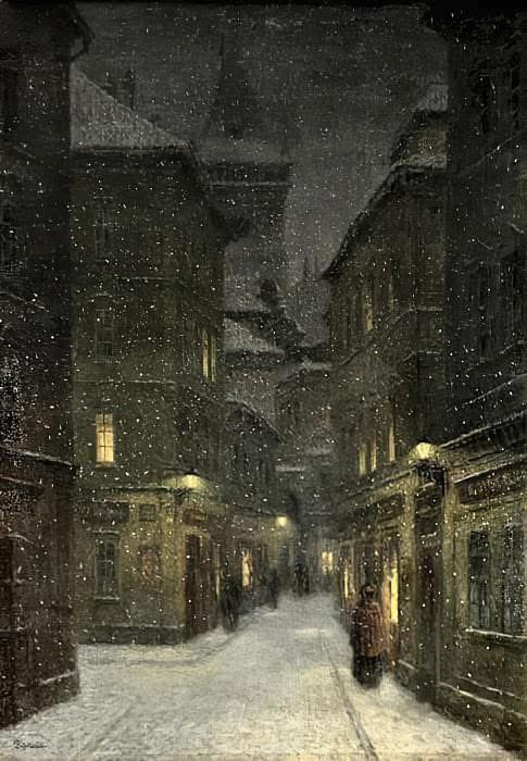 Jakub Schikaneder
Street in the Evening Prague, 1875

#jakubschikaneder #artinfinitus