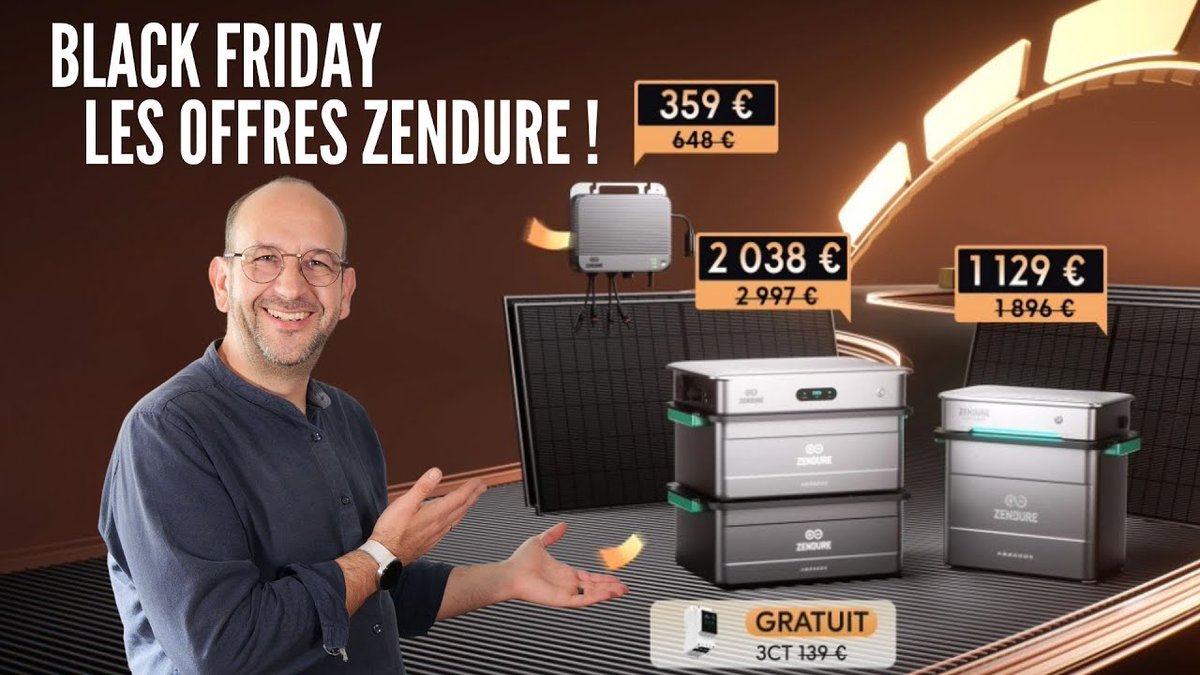 dmeance's tweet image. Black Friday : Les offres de Zendure pour de la production d&apos;énergie solaire youtu.be/PT8Xq50DmzY?si… via @YouTube @DavidNogueira_3 
@ZendureFR #Zendure #Solutions #Batteries #Solaires #SolarFlow #Gestion #Energie #BlackFriday #Promos #BonPlan #SolarSystem #SolarEnergy
