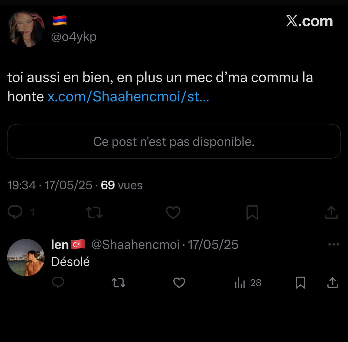 T4R0N_GH's tweet image. C’est un putin de turc derrière le compte , ca veut nous salir signalez sa mere la pute svp