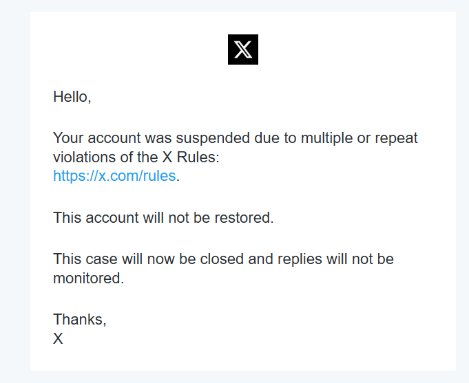 CroakyWasRight's tweet image. Hey guys look like @elonmusk free speech app rejected the show account @firinglane101&apos;s appeal and will no longer take appeals despite violating zero rules after mass reporting attack. Didn&apos;t even provide the information for a human reviewer. Also @instagator2024 still suspended