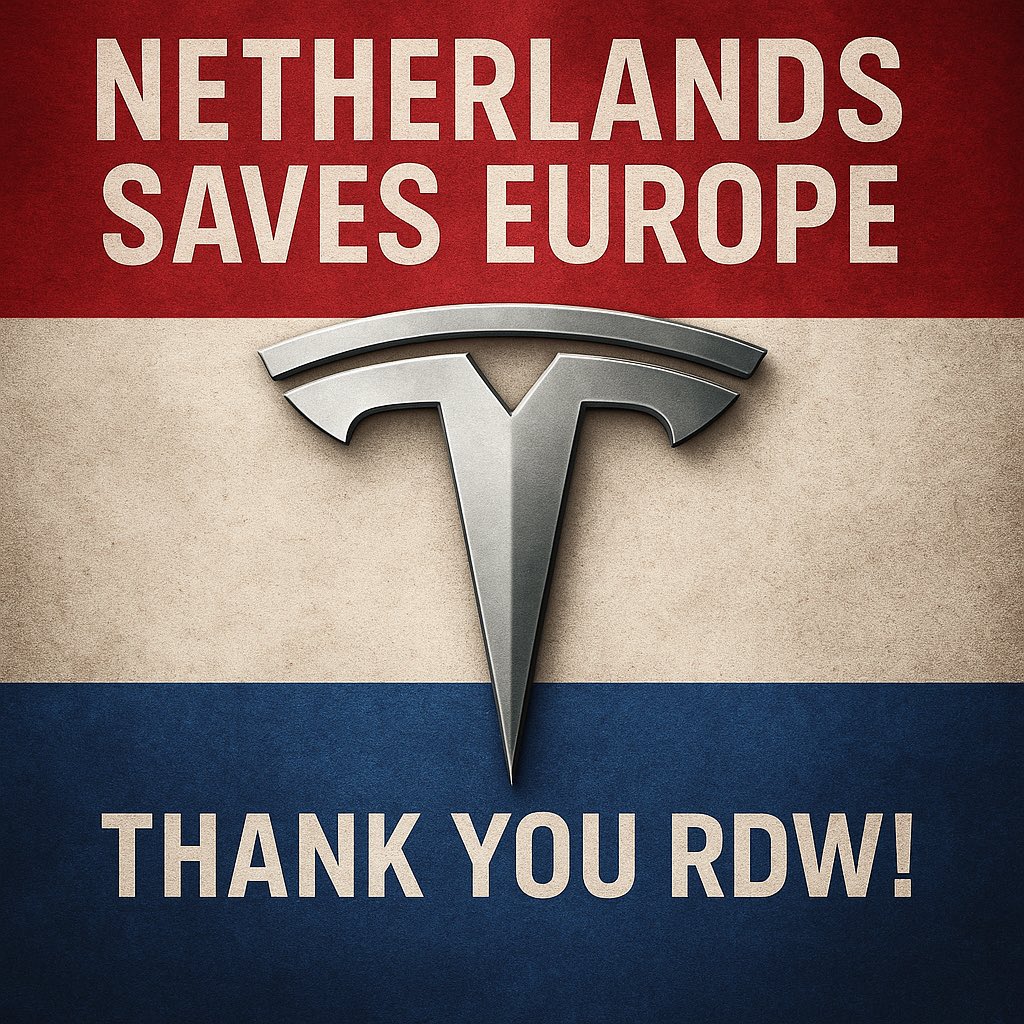 EFIEBER_ANDRE's tweet image. Just one word: Danke.
🇳🇱 Thank you RDW.
⚡ Thank you Tesla.
You’re making history.