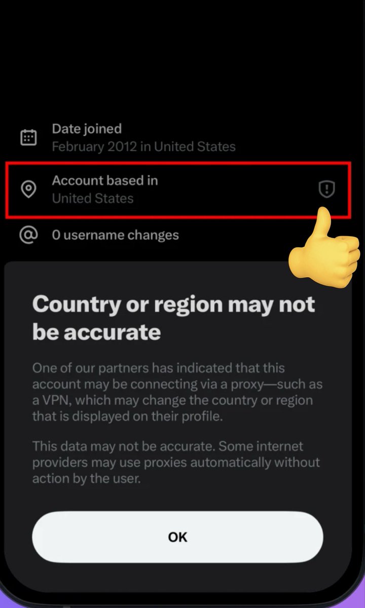 إذا حاول المستخدم إخفاء الموقع باستخدام VPN ، ستظهر علامة تحذيرية للآخرين تشير بذلك مثل :
—-
🌷👍