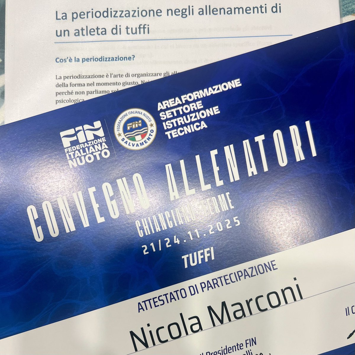 Convegno Allenatori di Tuffi, Chianciano, 22 novembre 2025.