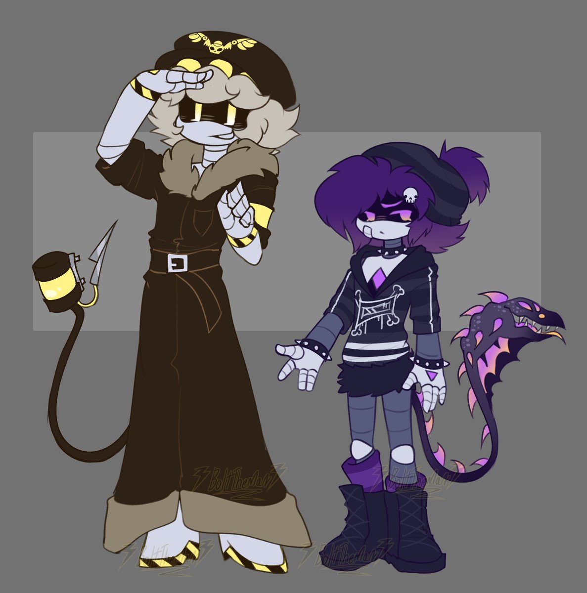 decided to draw uzi and N in my newer style! super proud of uzi's tail

#murderdrones #nuzi