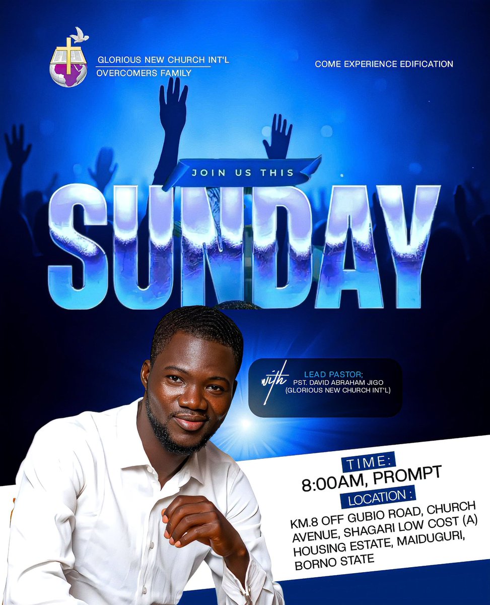 KingDayzz's tweet image. Come and Experience Edification with us tomorrow Sunday by 8am @Glorious New Church Int&apos;l, Shagari Low Cost A Housing Estate, Maiduguri, Borno State. 

#TheHolySpirit
#OpenDoors
#DivineVengence
#Adonai&apos;sGlory
#GloriousNewChurchInt&apos;l