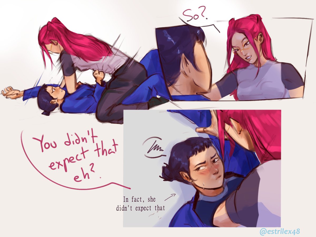 estrilex48's tweet photo. The context behind this one. Zoey playing dirty, because she absolutely refuses to lose. Mira is just Mira  and Rumi makes fun of her ofc.

#KPOPDEMONHUNTERS #kpopdh #Polytrix https://t.co/kU0OjXMmx9