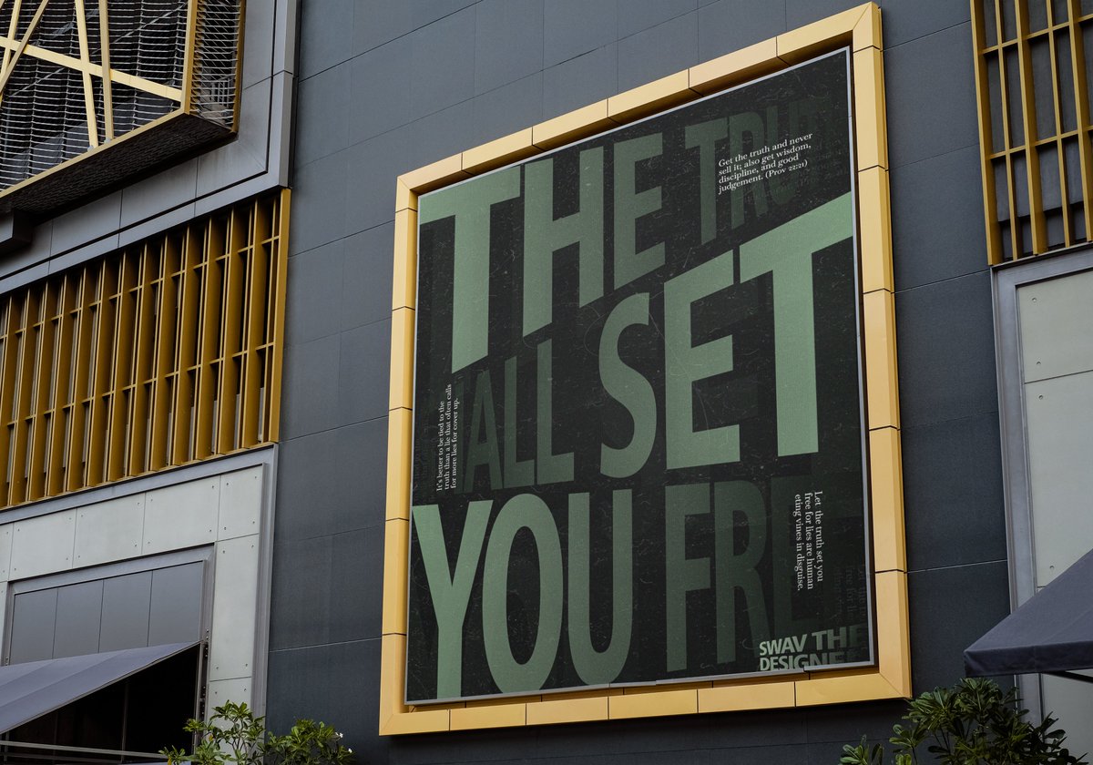 Lorita_theswav's tweet image. Day 3 of 100. 

&quot;John 8:31-32&quot;
The truth shall set you free. 
Not easy.
Not always comfortable.
But always liberating and worth it. 
Jesus is the way, the truth, and the life.

Happy Sunday💚
#Swavthedesigner #100daysdesignchallenge #creativedesigner #creativegrowth