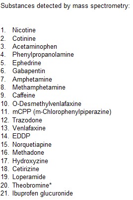 MedTox Fellows: 31 YOM admitted for palpitations and restlessness after stated use of methamphetamine. States only takes venlafaxine. What do you note on the rhythm strip? What in the stat urine drug screen might explain this?
