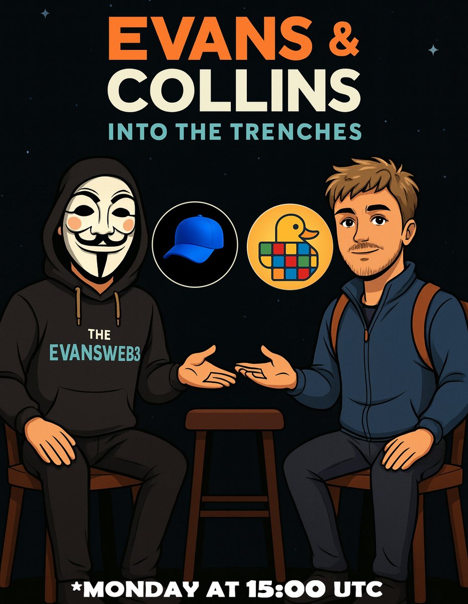 evansWeb3Dev's tweet image. 🎙 Evans &amp;amp; Collins: Into the Trenches - Episode 11

We’re back diving deep into @virtuals_io!  
Guests this round:  
🔹 @BaseVolApp 
🔹 @appduckai 

🗓 This Monday
⏰15:00 UTC | 17:00 CEST | 11:00 ET | 23:00 HKT | 12:00 BRT

1k+ USDC in rewards for top listeners, just tune in,…