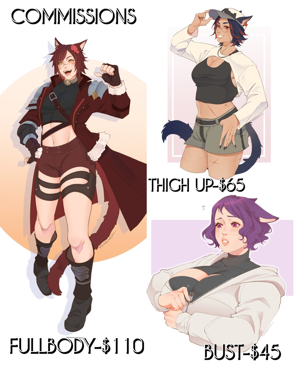 Comms open!! 🫡🫡
Can do spicy, furries, armor! :&gt;