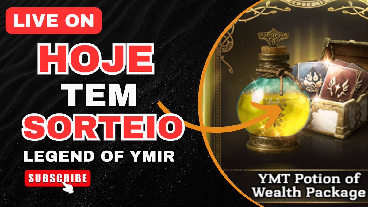 LEGEND OF YMIR hoje tem SORTEIO ! nao perca !sorteio
youtube.com/live/fSsBhY2P-…