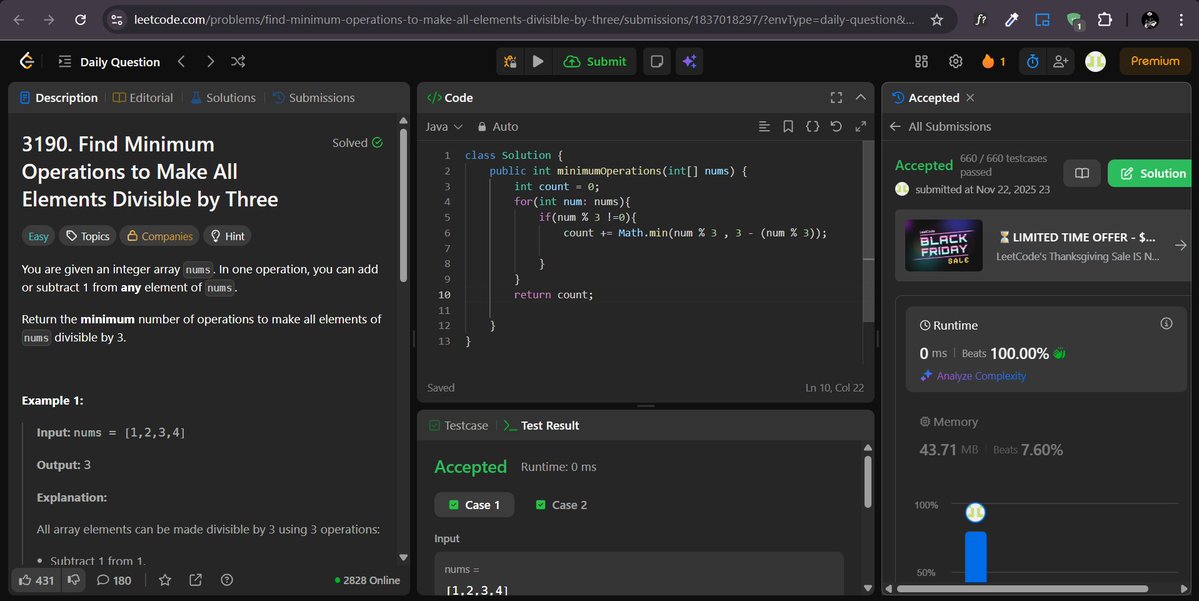 Day 31 ✅ — OOPs Continues
• Built a custom ArrayList (with &amp; without Generics)
• Explored Generics + Wildcards
• Worked with Comparable/Comparator
• Lambda Functions

Solved the LeetCode daily to wrap up the day !!!
#100DaysOfCode #Java #OOPS #DSAwithKunal #buildinpublic