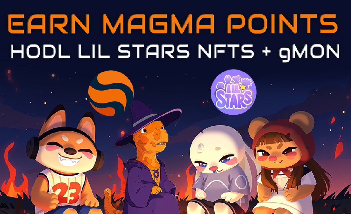 MagmaStaking's tweet image. We are reaching for the stars with @Lilstarrrs 

HODL Lilstarrrs + $gMON to Earn Magma Points.
Points will start to accumulate on mainnet.

To infinity and beyond DragoNads 🐲🌟