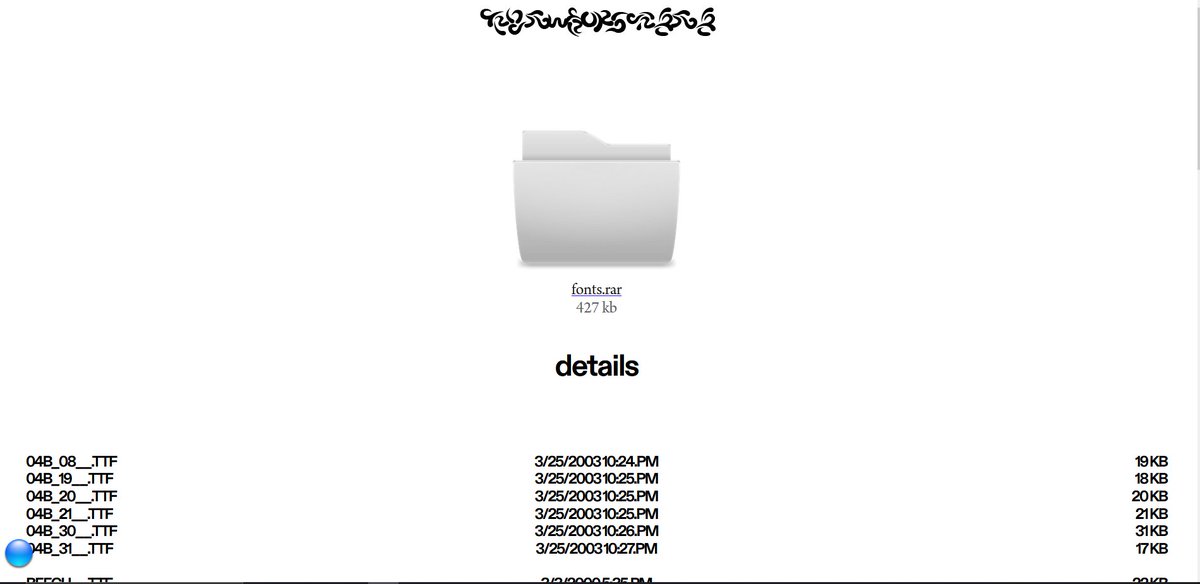 kurnowhere's tweet image. hi, i collected a bunch of fonts (56) from surfing old web, they are from the early/mid 2000s

if you&apos;d like to download them, i made them available here: kurnowhere.com/fonts :) i&apos;ll try to update this when I can, and I&apos;ll post about here it when i do