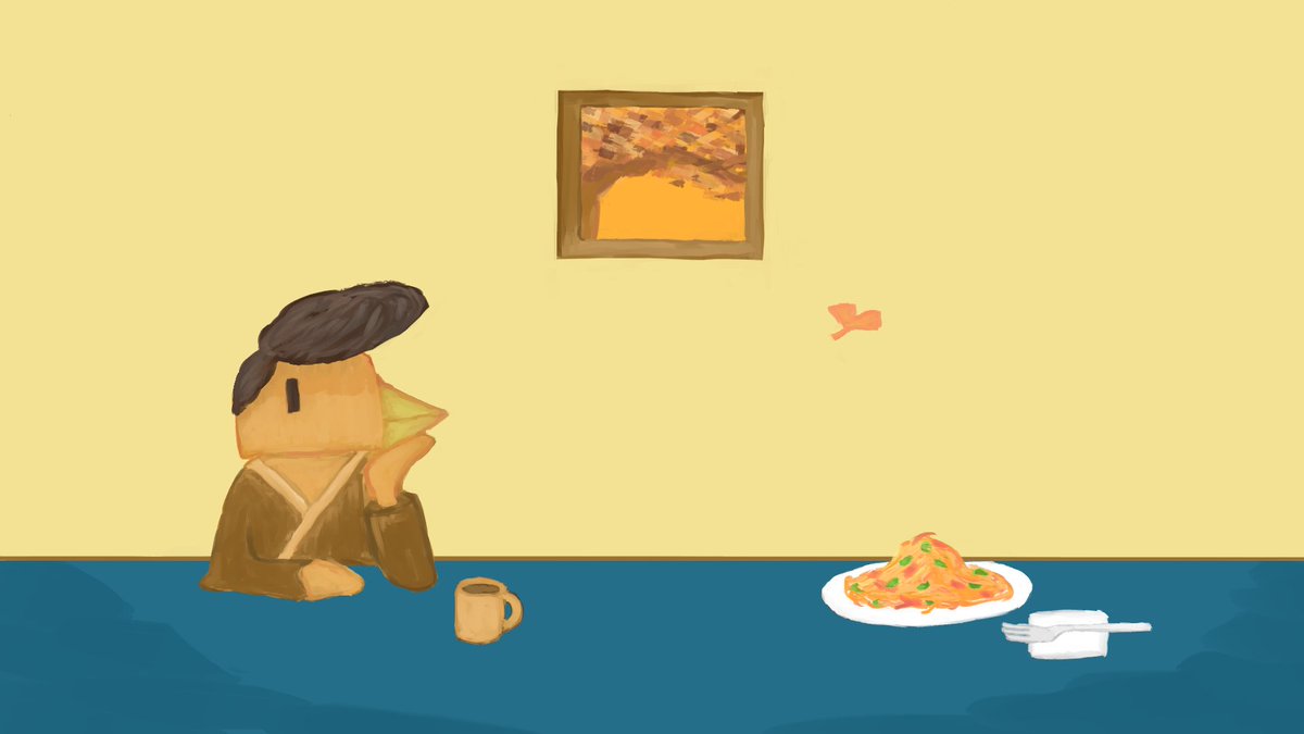 この絵、実はお気に入りだったんです
ひっつき虫で壁に貼ってほしい