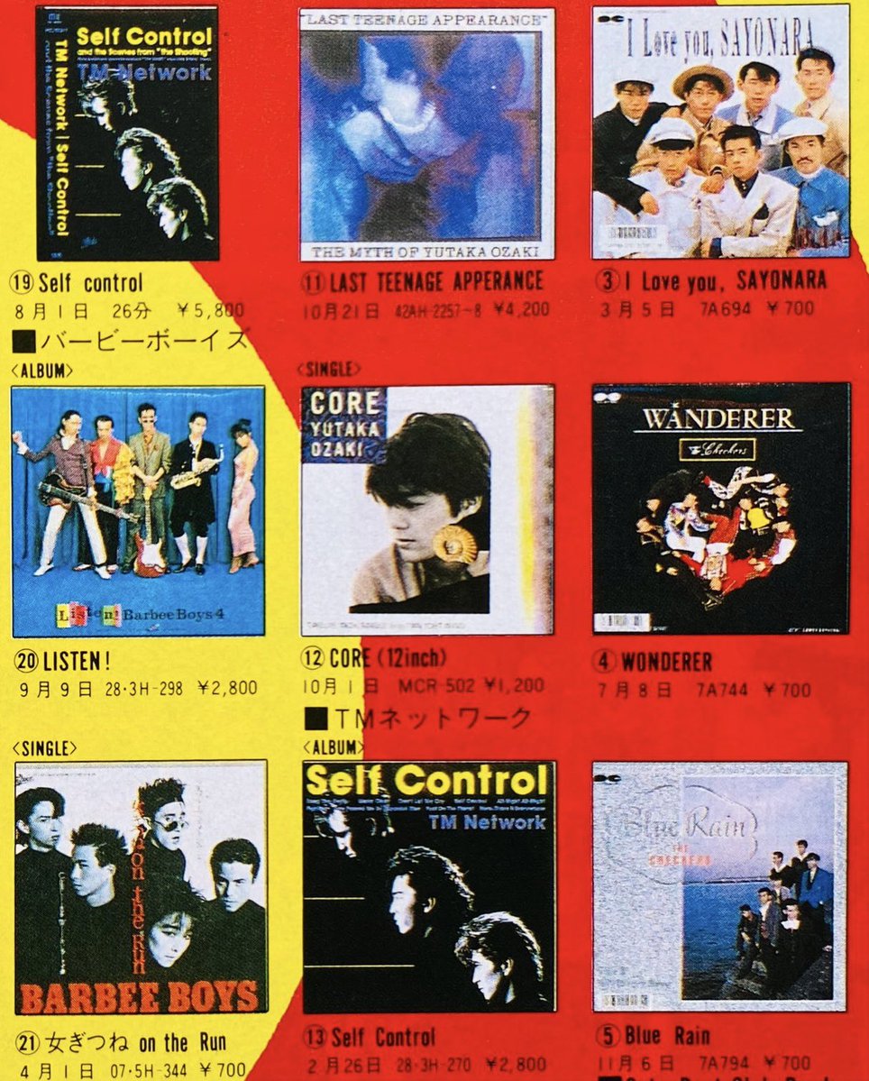 Limited_Night_'s tweet image. 1987年に発売された作品いろいろ ①