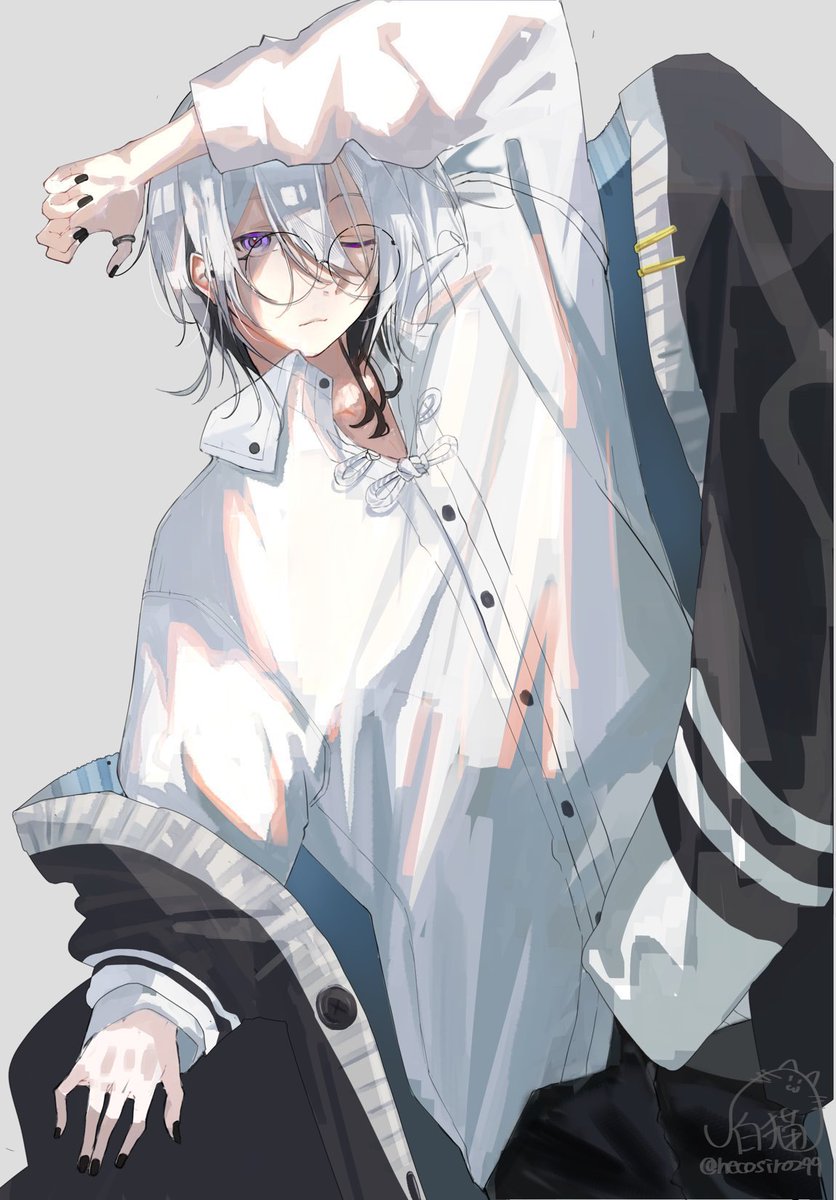necosiro299's tweet photo. #冬の創作クラスタフォロー祭り
 #絵柄が好みって人にフォローされたい 
白髪と猫が大好き絵師です! https://t.co/Vxjx4l5MTT
