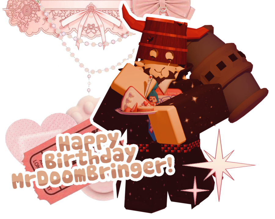 MxZapz's tweet image. happy birthday mrdoombringer from the hit game roblox. i think he'd like strawberry cake.
#mrdoombringer #admintwt #robloxadmins