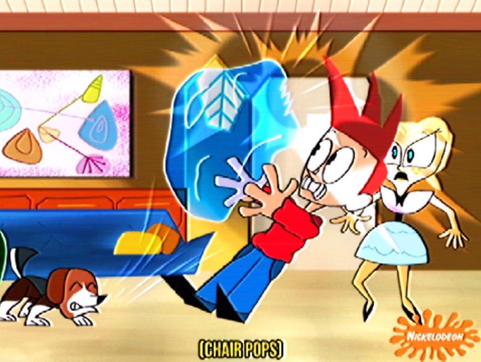 StarSpark52410's tweet image. #mlaatr #redraw @MLaaTRFanbase @NavillusStudio @MLaaTR_Reboot
Really Rocket? You’d just had to pop one of the inflatable chairs, and now that have to get a new one. Well like Plankton said, That stinks! Again, like the previous redraw, it comes from “Lights, Camera, Genies! S1E3.