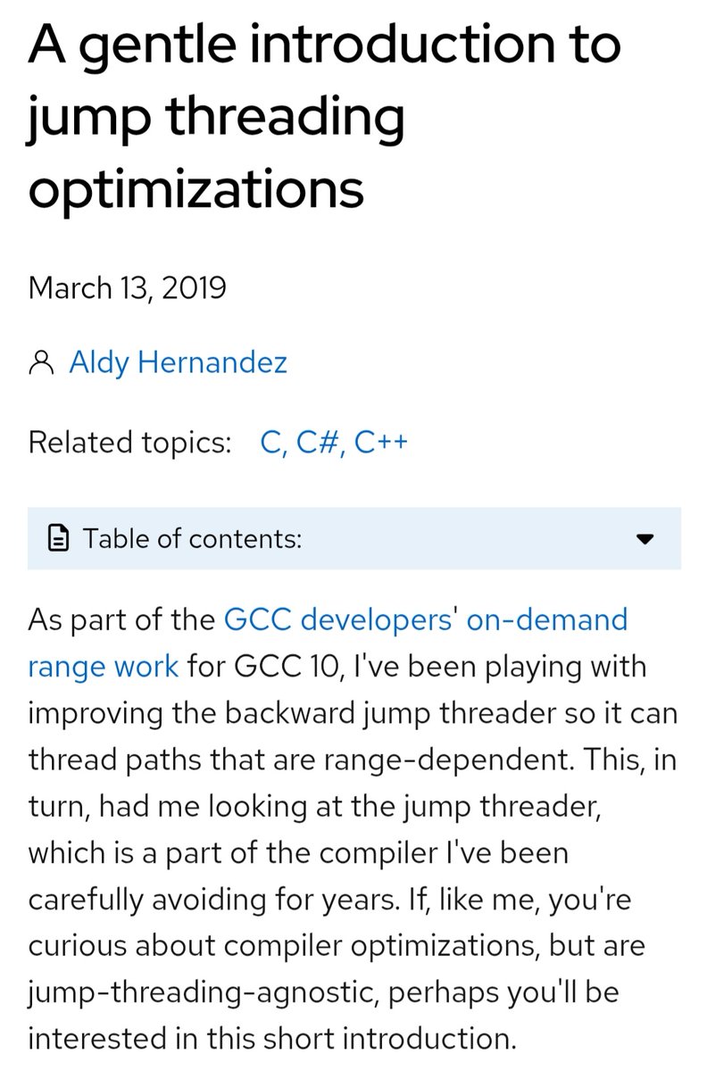 vivekgalatage's tweet photo. Jump threading is one interesting compiler optimization 

Read on
https://t.co/nK7aI6Djwu https://t.co/7AEaQA8Ver
