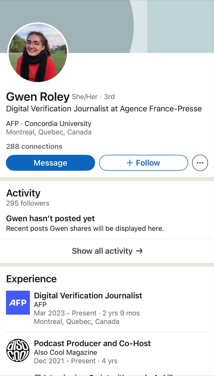 BarbaraBalCPC's tweet image. Hard to believe this one person, Gwen Roley at AFP Montreal, appears to be single-handedly controlling the narrative around Conservative voices in Canada. 

@mario4thenorth