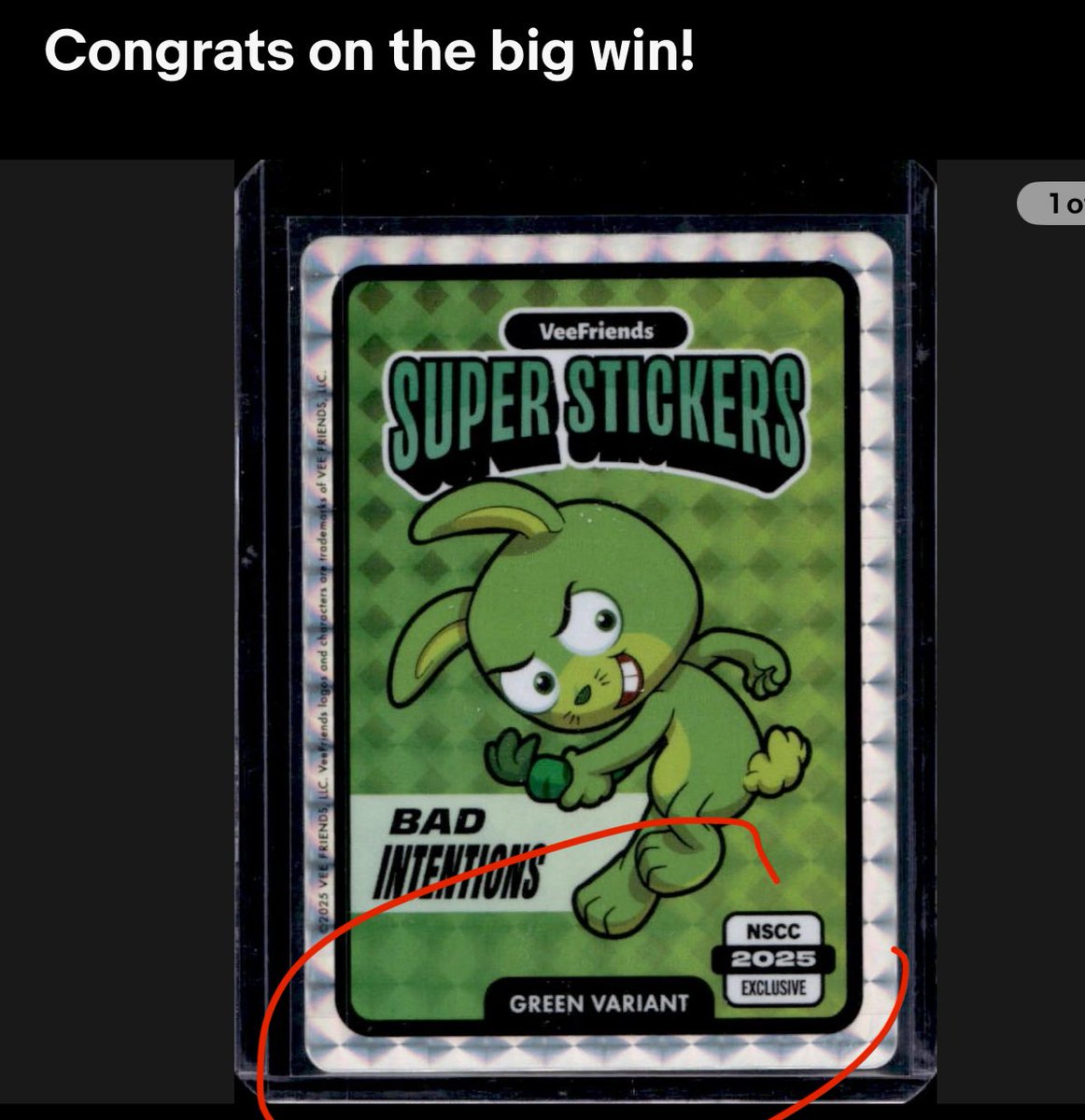 After months of quietly waiting and waiting the hardest secret green variant from <a href="/veefriends/">VeeFriends</a> at National is on its way to me!