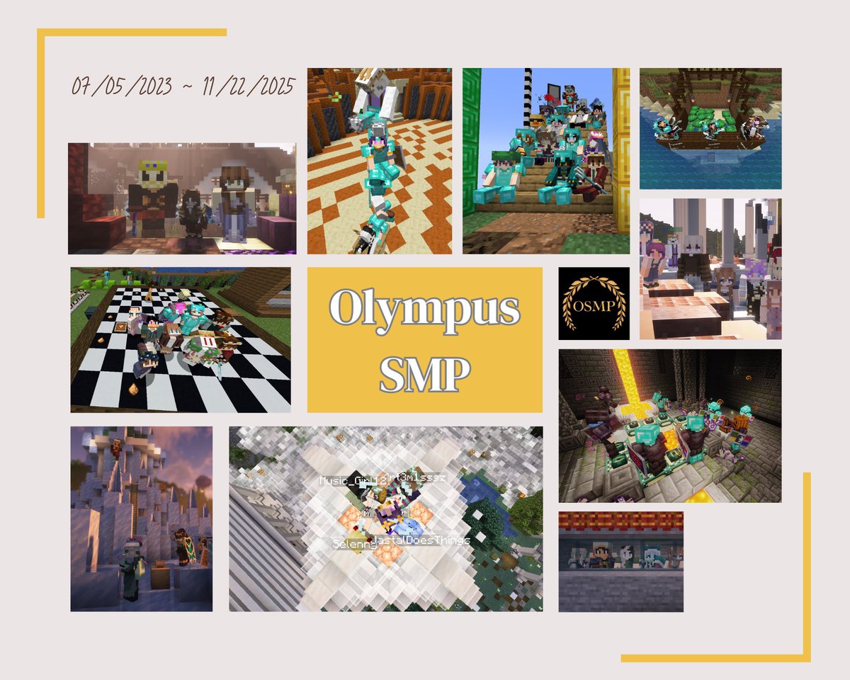 🌩️It is officially the end of OSMP🌩️

This has been an amazing ride and couldn’t have been done without the talented god team and hardworking players! Thank you to anyone who participated or viewed the server even if it was only for a little while your time means so much 💕