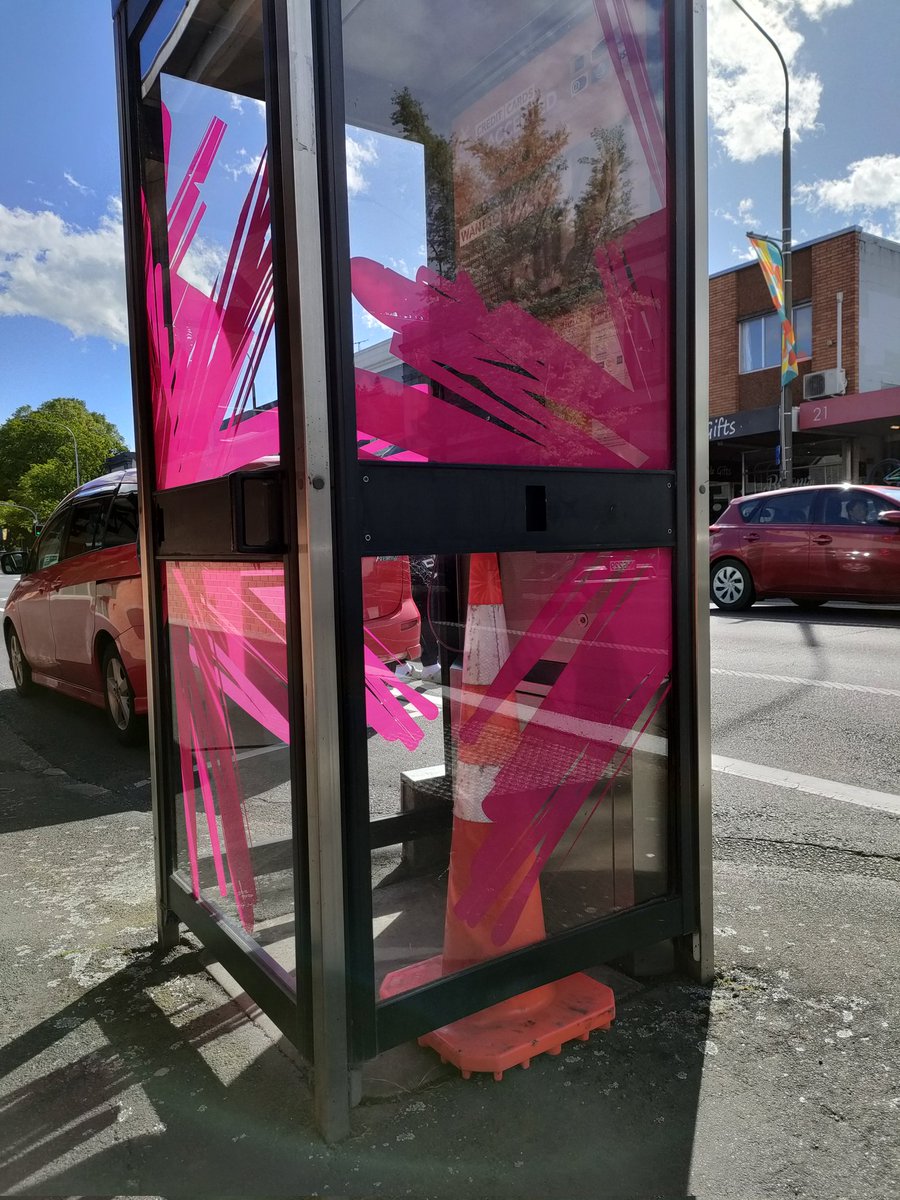 davemaxz's tweet image. A Spark public phone booth finally gets a customer...