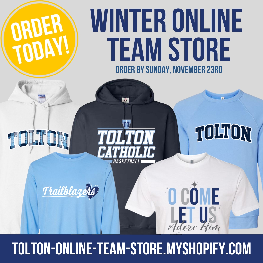 The Winter Online Team Store closes tomorrow at midnight! Pre-order exclusives include:
✅ Winter sport-specific gear
✅ Tolton tackle twill outerwear (including a cute new mock neck) and so much more!
Shop now - ‘tis the season to be in Blazer Blue!
tolton-online-team-store.myshopify.com