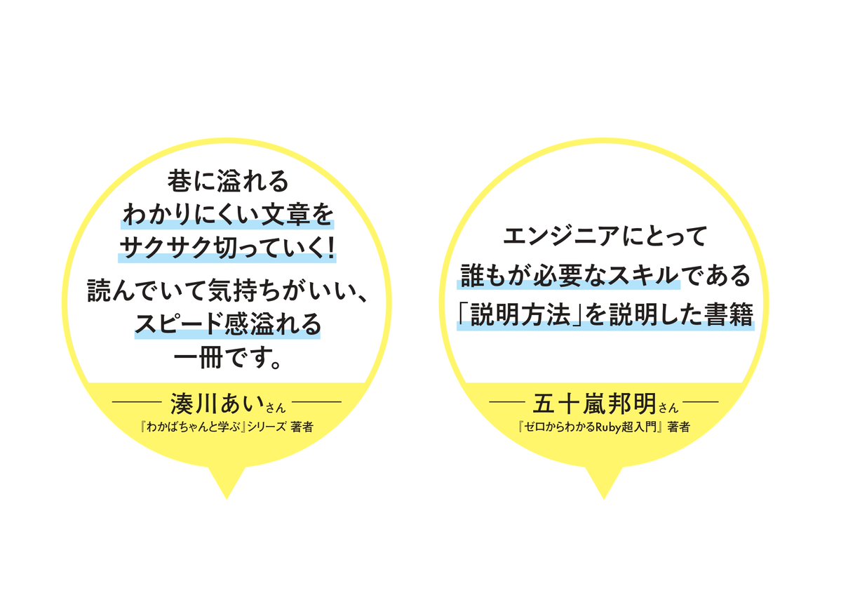 mochikoAsTech's tweet image. 「技術をつたえるテクニック ～分かりやすい書き方・話し方～」のPOP。「こんな本です！」っていうのを他の人に説明してもらうの著者もうれしいし、買うか迷ってる人の参考にもなるのでPOPにするのお勧め。 #技術書典
techbookfest.org/product/576658…