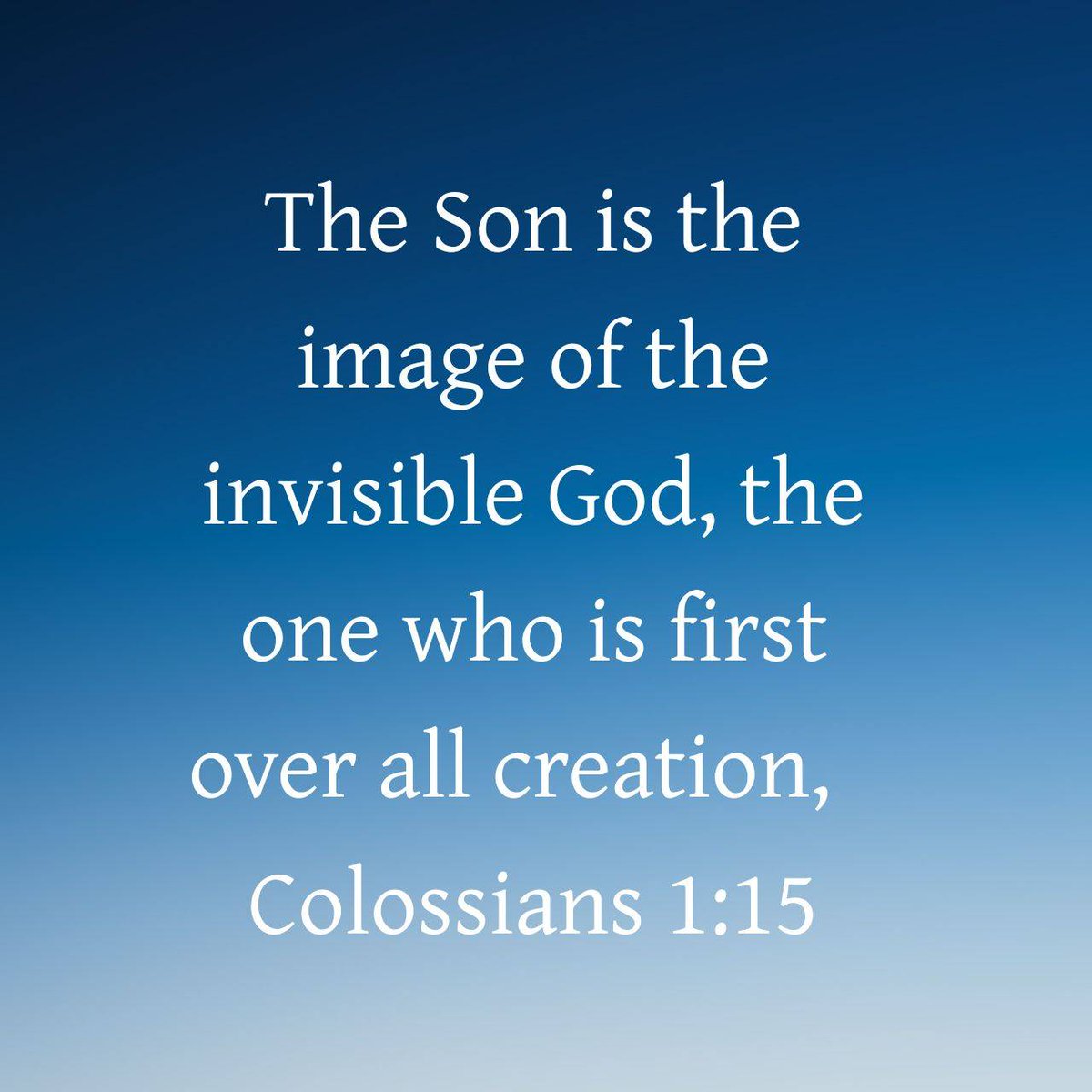 Lectionary's tweet image. Colossians 1:15 CEB
[15] The Son is the image of the invisible God, the one who is first over all creation, #ReignOfChrist

bible.com/bible/37/col.1…